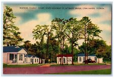 1952 Watkins Tourist Court Bailey Bridge Lynn Haven Florida FL Vintage Postcard picture