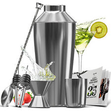 8 PC Bartender Kit, Complete Cocktail Shaker Bar Tools Set - Recipe Book & More picture