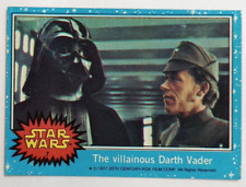 1977 Star Wars #7 The Villainous DARTH VADER  - Topps Blue Series 1 picture