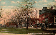 Vtg 1910s Desmond Street Business Section Sayre Pennsylvania PA Postcard picture