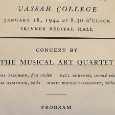 1944 Musical Art Quartet Sacha Jacobsen Paul Bernard William Hyman Vassar picture