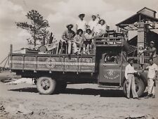 CUBAN COUNTRY SIDE WORKERS ON BOARD SERVICE TRUCK VINTAGE CUBA 1940s Photo Y 398 picture