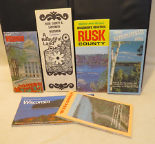 LOT of 6 Vintage WI Highway/County Maps - 1968/1970s/1977/1980-81/2006, FUN LOT picture