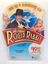 Rare Vintage Who Framed Roger Rabbit Store Display Standee Counter Sign VHS 1989 picture