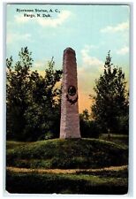 c1910's Bjornson Statue A.C. Tower Park Fargo North Dakota Unposted Postcard picture