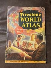 Vintage 1942 Firestone World Atlas 16 X 11 Color By Rand McNALLY picture