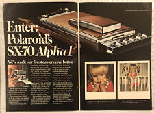 Vintage 1976 Polaroid SX-70 Alpha 1 Camera Print Ad Two Page - Even Better picture
