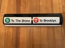 NYC NY VINTAGE SUBWAY ROLL SIGN NYCTA #2 TRAIN BROOKLYN #5 BRONX MTA TAPE OVER picture