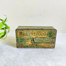 1930 Vintage Mellin's Food Biscuits Advertising Litho Tin Box England Rare TB655 picture