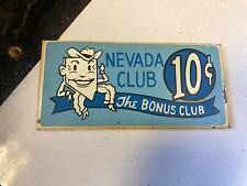 JENNINGS ORIGINAL NEVADA CLUB 10c TOP MARQUEE picture