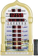 Al-Harameen HA-4008 Azan Clock,Led Prayer Wall Clock,Read Gold/Silver picture
