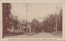 Postcard Washington Avenue West of Lincoln Avenue Newtown PA 1915 picture