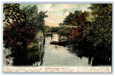 1906 Boat Scene, Outlet of Silver Lake New York NY Niagara Falls NY Postcard picture