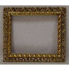 Ca. 1880-1900 wooden painting frame with metal leaf dim: 14.4 x 12 in picture