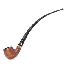 Long Stem Churchwarden Pipe Wooden Tobacco Pipe Curved Stem Reading Pipe 10 Tool picture