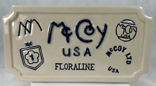 McCoy Floraline DEALER SIGN Art Pottery Advertising Display Case Plaque MINT picture
