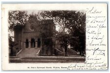 c1908 St. John's Episcopal Church Exterior Building Wichita Kansas KS Postcard picture