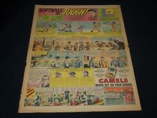 1938 AUGUST 21 GEORGE SISLER CAMELS COLOR COMICS AD - UP 17H picture