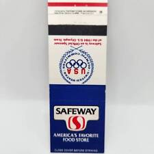 Vintage Matchbook Safeway Grocery Stores 1984 Olympic Games Sponsorship picture
