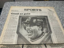 Barry Bonds Nov 20, 1990 Pittsburgh Press Newspaper Pittsburgh Pirates MLB MVP picture