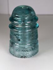 Hemingway Glass Insulators No. 12 Vintage Aqua Blue Made in USA picture