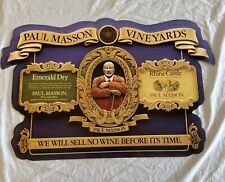 Paul Masson Vineyards Poster 19x29” Display Wine Rare picture
