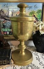 Vintage Brass Lidded Urn Jar Apothecary Home Decor Extra LARGE picture