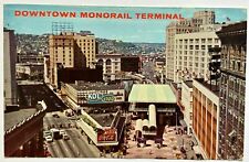 Downtown monorail terminal Vintage Postcard. Seattle, Washington. 1962 picture