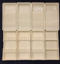 8 American Cabinet & Valtronic Milk Glass Dental Instrument Trays Vintage picture