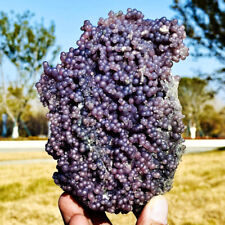 1.15LB Natural purple grape agate quartz crystal granular mineral specimen picture
