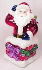 Radko Santa Claus in Chimney Box Trinket Toys 2004 Ceramic Shiny Nice picture