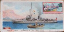 Tobler Swiss Chocolate 1890 Victorian Trade Card, Battleship Military Ship Litho picture