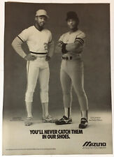 Vince Coleman Rickey Henderson Mizuno Shoes 1987 Vintage Print Ad 8x11 Inches picture