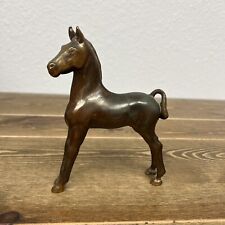 Vintage Copper / Bronze Stallion Show Horse Statue Figurine picture