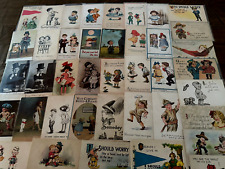 Big~LOT OF 52~ Children~Old~COMIC  funny~HUMOR Antique~POSTCARDS-in sleeves~h788 picture