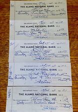 1928 The Alamo National Bank Checks Lot Of 5 picture