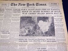 1945 MAY 17 NEW YORK TIMES - B-29'S MAIN RAIN FIRE ON MAGOYA - NT 556 picture
