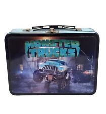 RARE Monster Trucks Metal Lunch Box 3D Embossed Paramount Pictures  picture