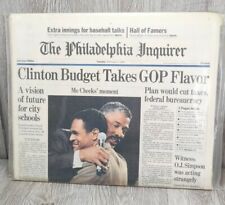 1995 Philadelphia inquirer newspaper with Maurice cheeks and Dr. Julius picture