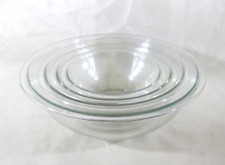 Vintage Pyrex Clear Glass Nesting Mixing Bowl Set #322 #323 #325 #326 picture
