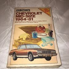 Chevrolet Mid-Size 1964 - 1981 Chilton Repair Manual Chevelle El Camino Malibu picture