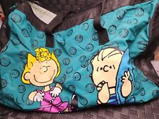Rare Vintage Charlie Brown Peanuts  United Features Syndicate Green Bag Duffle picture