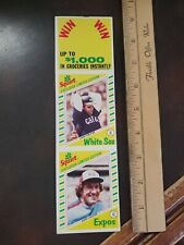 Vntg  1982 Squirt Soda Topps Baseball Card Btl Insert Carlton Fisk Gary Carter  picture