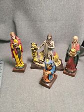 Vintage Ceramic Mold Nativity 3 Wise Men, Camel & Handler, Hand Painted '77 picture