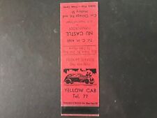late 30's early 40's YELLOW CAB / NEWCASTLE HAMBURGER Matchbook Cover picture
