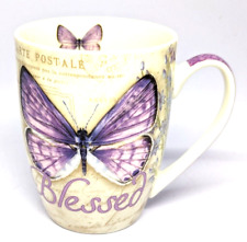 Christian Coffee Mug Purple Butterfly Blessed Jeremiah 17:7 Art Gifts 2021 picture