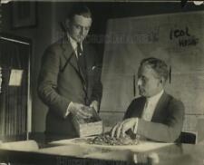 1922 Press Photo Col CG Sharrell & Major L Waart Dept of Public & Grounds picture