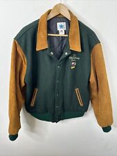 Vintage 90's Disney Studios Mickey Wool Leather Varsity Jacket Ltd Edition Men L picture