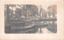RPPC Springfield Illinois Reservoir Park Boating AZO Postcard picture