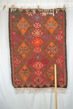 antique kilim carpet/rug red Turkish Turkey ethnic hand made 34